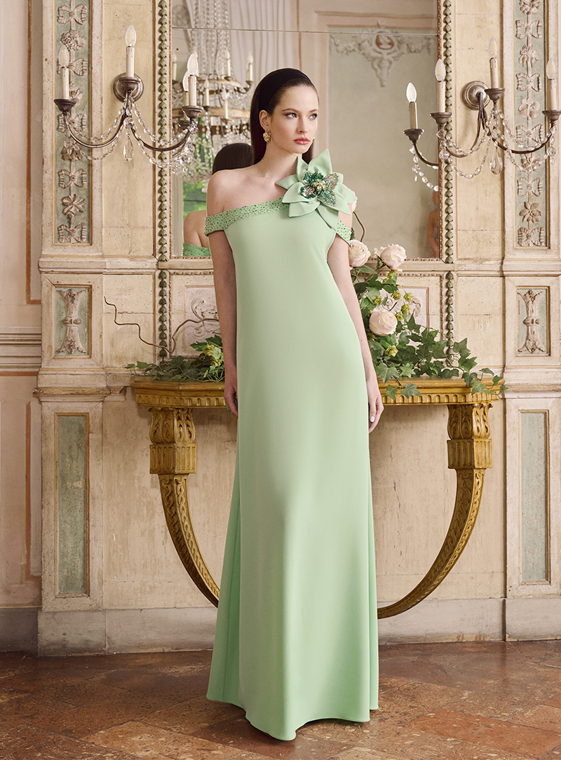 Abito da cerimonia con motivo floreale Gianni Molaro