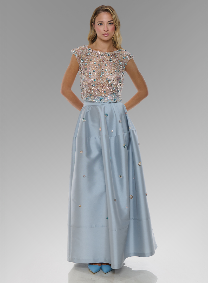 Abito da cerimonia con corpetto luminoso Ada Sorrentino