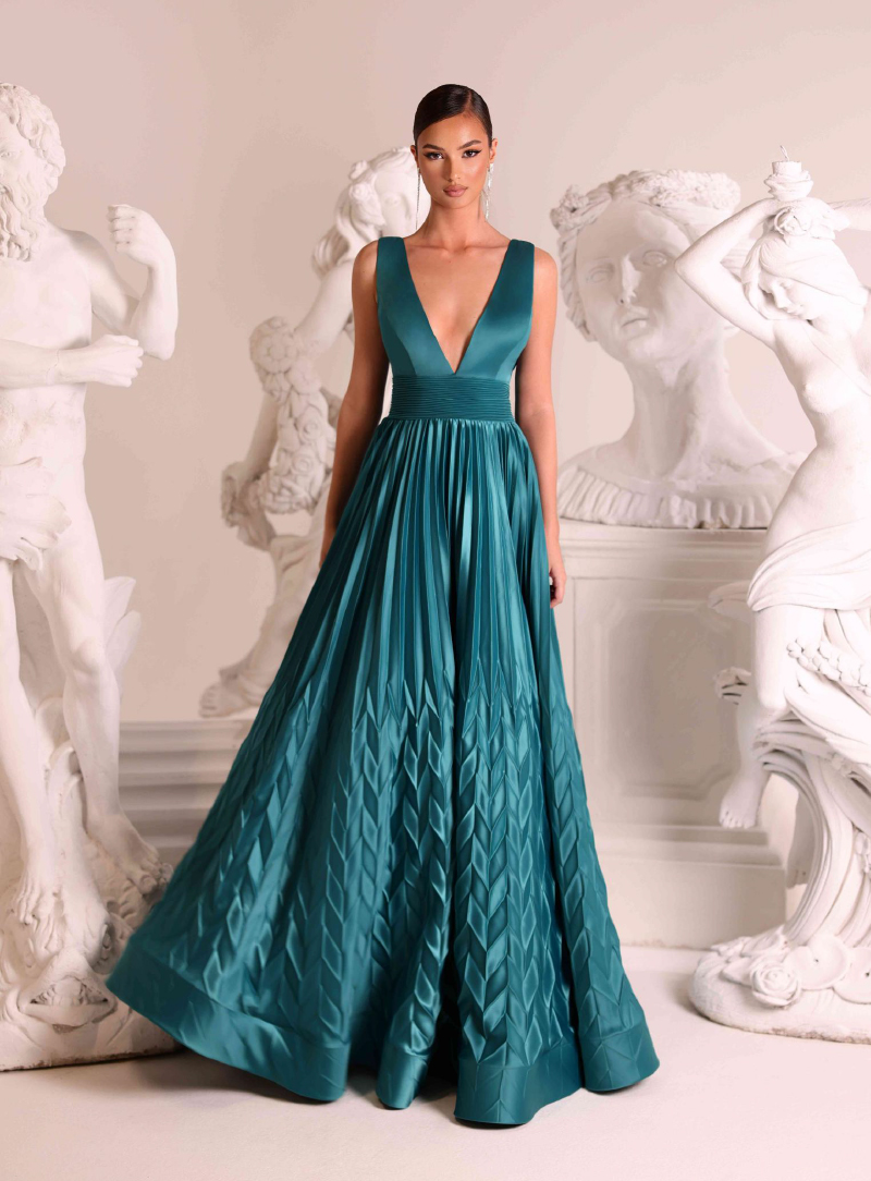 Abito da sera con profondo scollo a V Fabiana Ferri