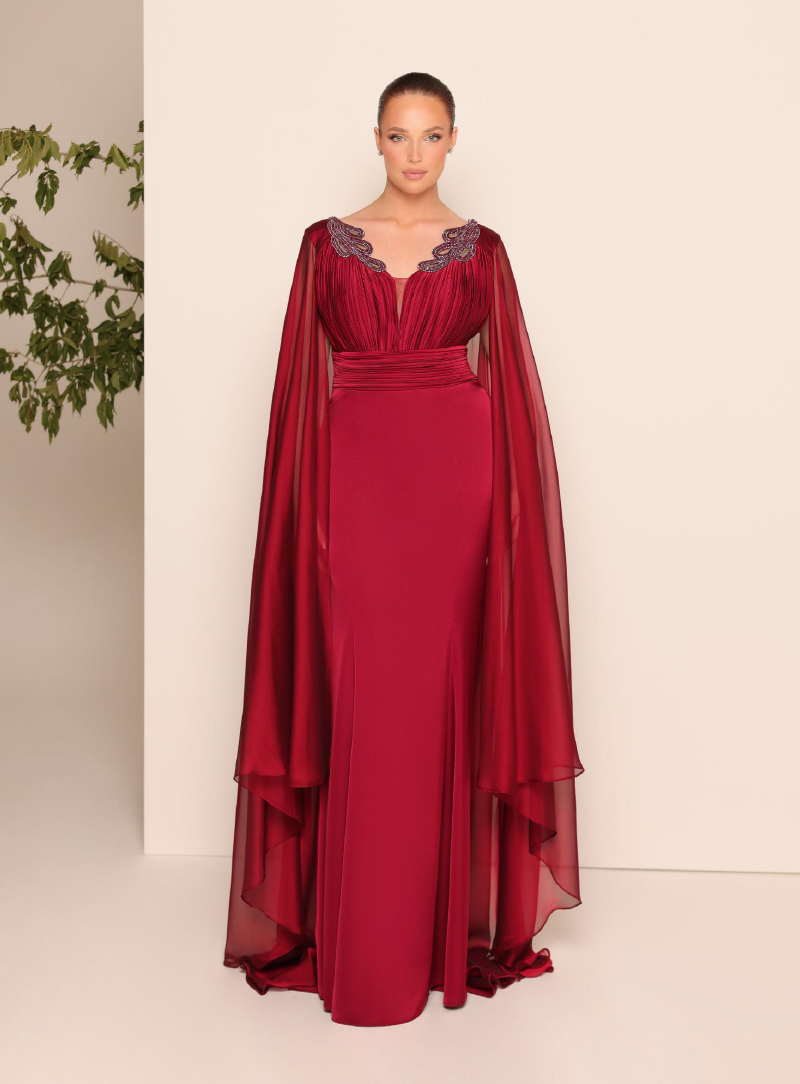 Abito da cerimonia con scollo a V Bianca Brandi