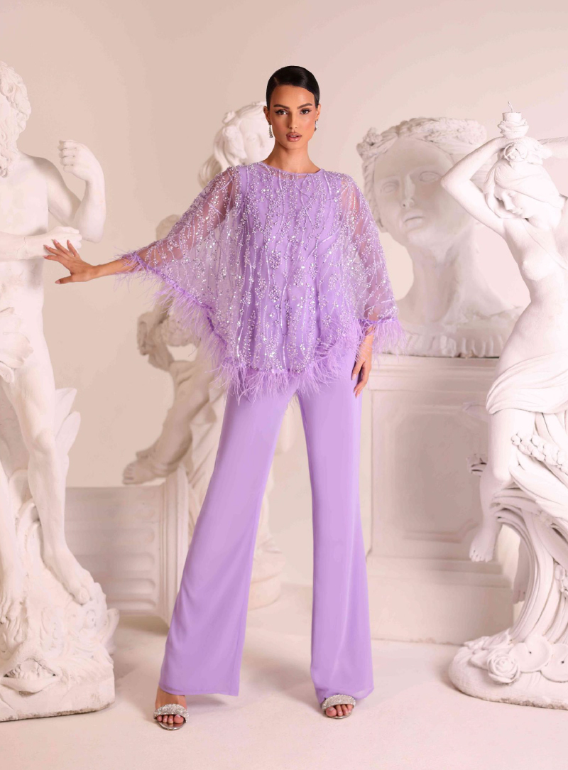 Completo con mantella asimmetrica Fabiana Ferri